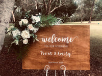 Wooden Welcome Sign