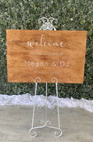 Wooden Welcome Sign