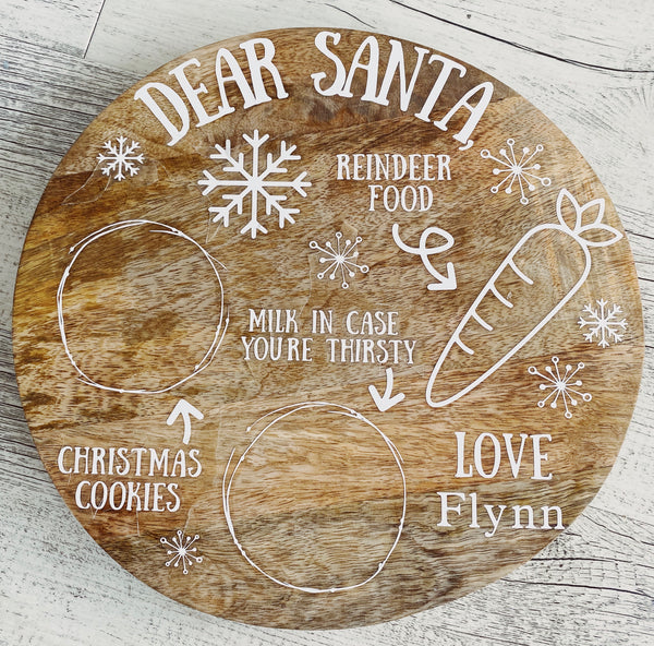 Personalised Santa Board with Milk Bottle