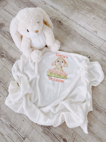 Personlaised Baby Easter Blanket